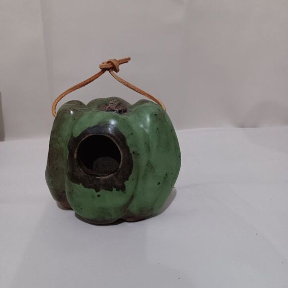 Other - 🌴 Ceramic Decorative Green Pepper bird house 3.5" X 3.5"